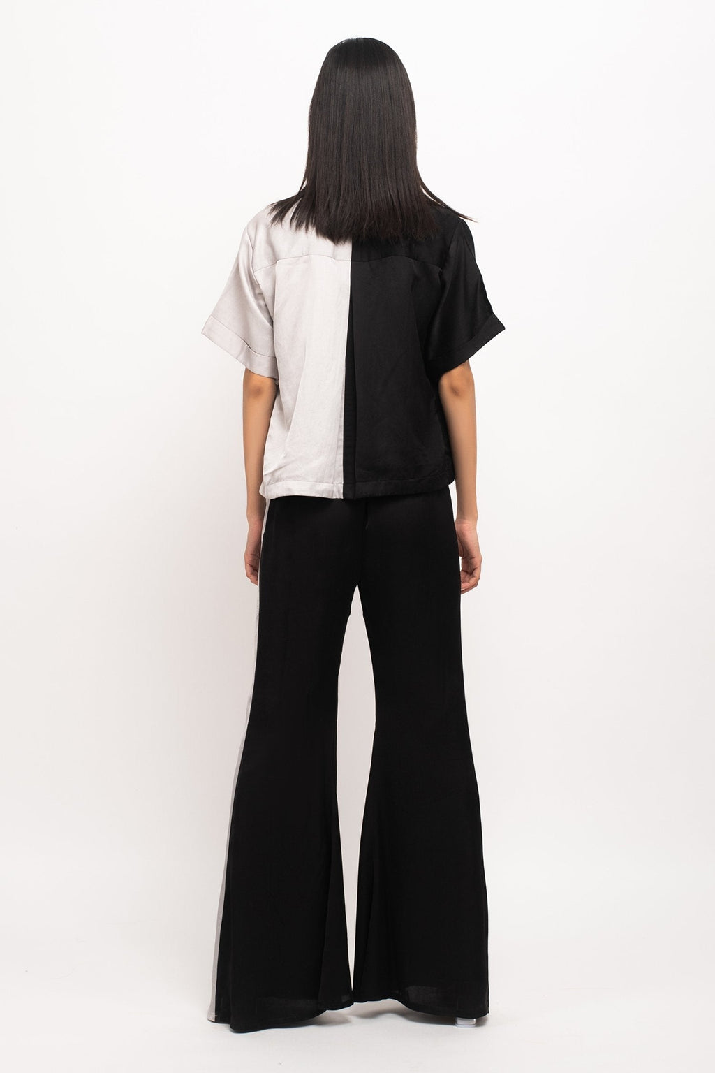 Black Bemberg Modal Silk Front Buttoned Shirt Pant Set