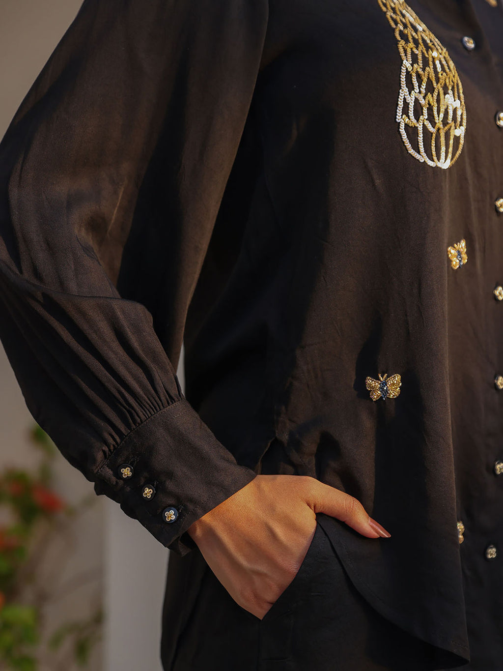 Black Tiny Butterfly Co-Ord (Set of 2)