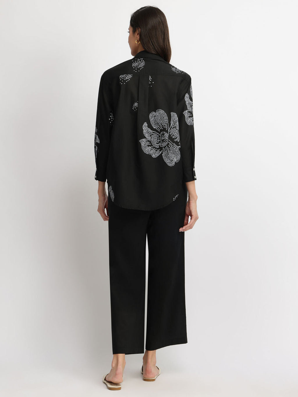 Black Cotton Bandhani Print Co-Ord (Set of 2)